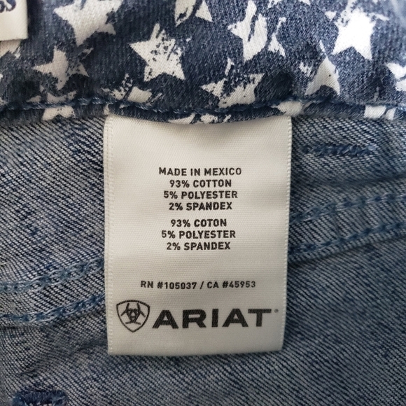 Ariat Denim Women's 26S 26 Short Leopard Print Jeans Fringe Hem Western Boho - Picture 5 of 8